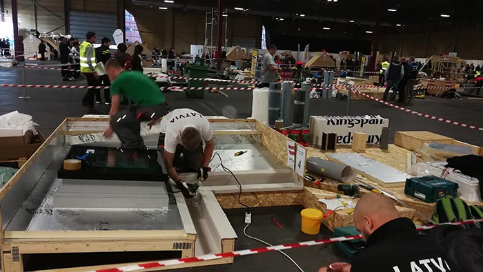 防水比賽現(xiàn)場 防水材料