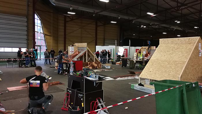 防水比賽現(xiàn)場 防水材料