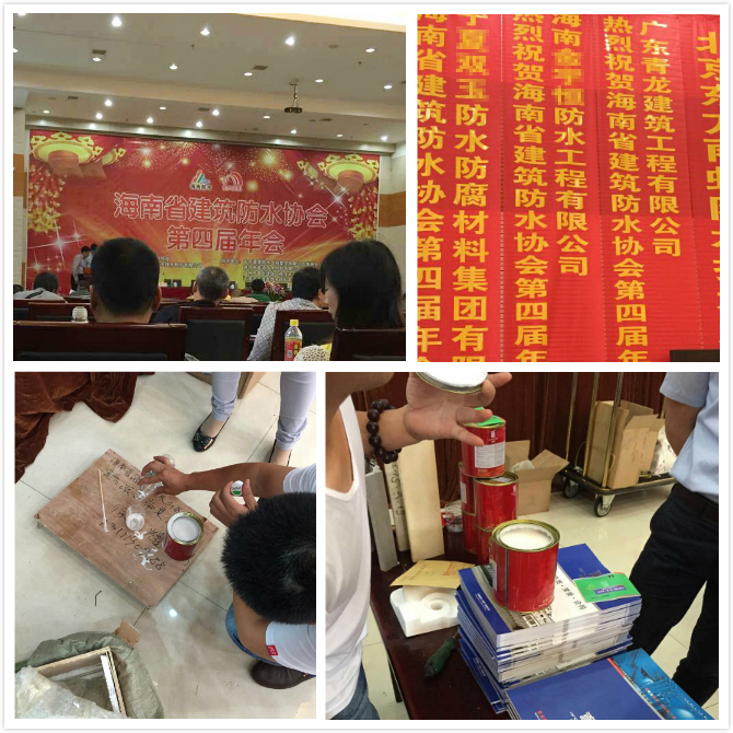 青龍參會人員現(xiàn)場模擬施工作樣 海南防水